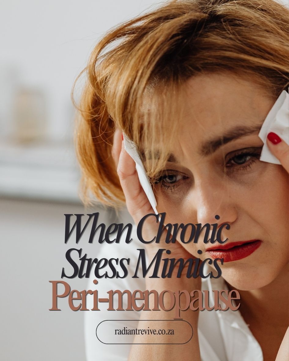Chronic stress and cortisol mimicking menopause symptoms in midlife women
