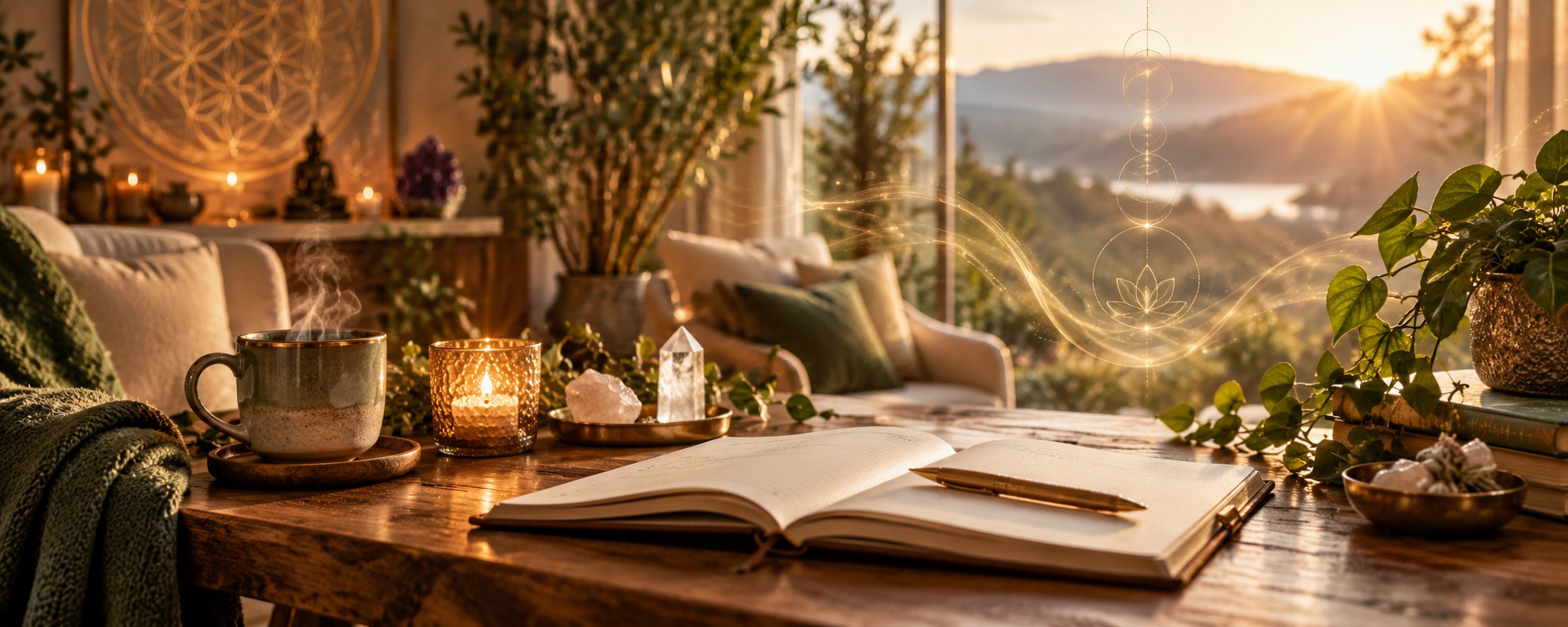 Golden Hour Meditation Nook